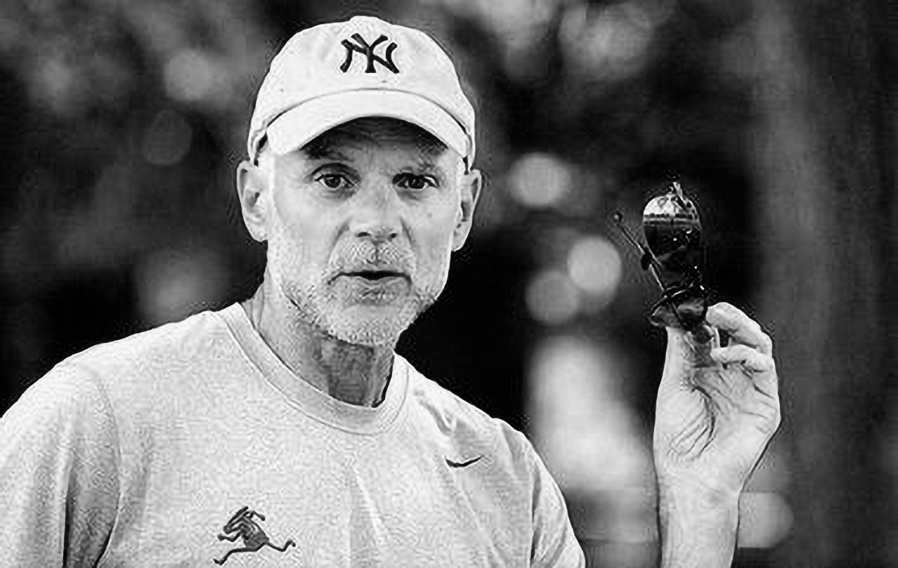 Coach Bill Aris of the Fayette-Manliville girls' cross country team.
